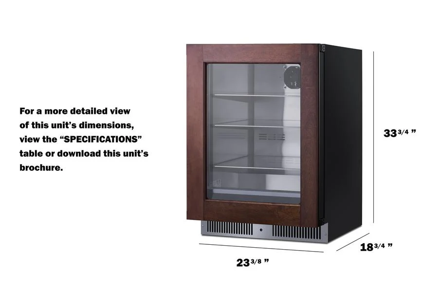 Summit SDHG2443PNR 24" Wide Built-In Beverage Center (Panel Not Included) - Image 9
