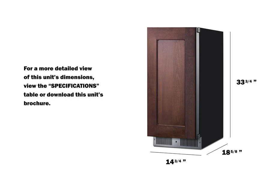 Summit SDHR1534PNR 15" Wide Built-In All-Refrigerator (Panel Not Included) - Image 8
