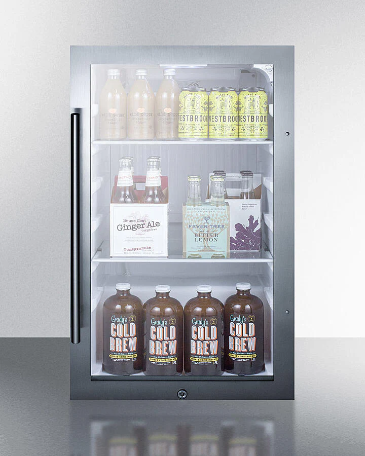 Summit SPR489OSCSS Shallow Depth Indoor/Outdoor Beverage Cooler - Image 3