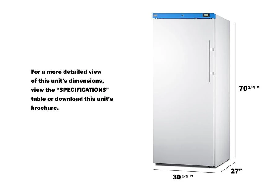 Summit UFM19WLHD 18 Cu.Ft. Upright Manual Defrost Freezer - Image 3