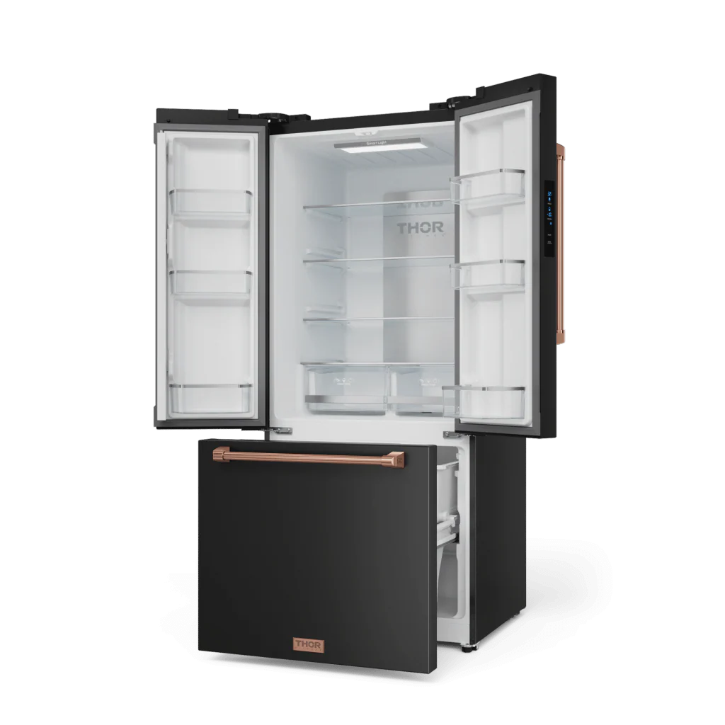 Thor Kitchen RF3017FFD00RSG 30 Inch 17.7 Cu Ft French Door Counter Depth Refrigerator With Ice Maker In Black/Rose Gold Gordon Ramsay Series - Rf3017Ffd00-Rsg - Image 3