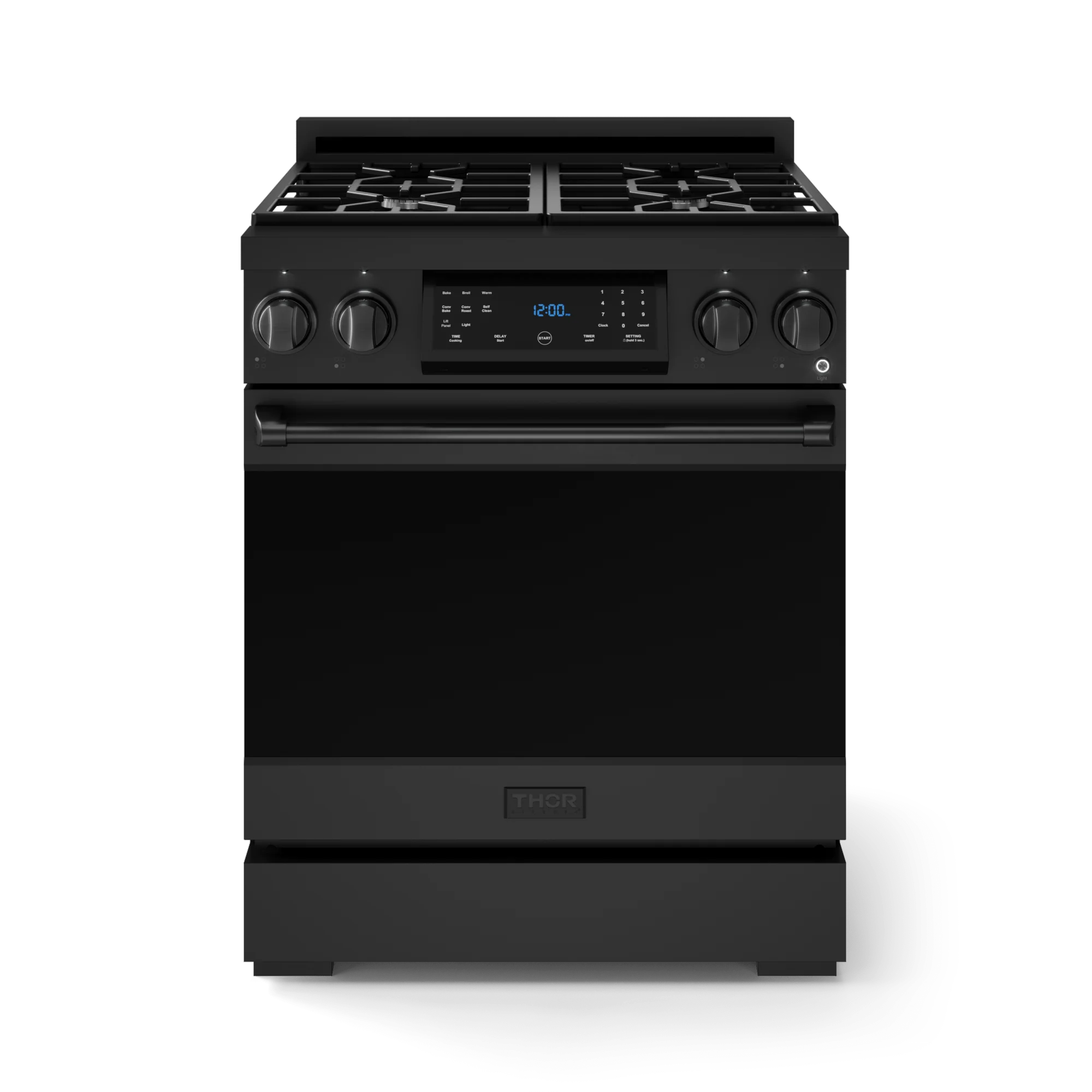Thor Kitchen RSG30BLP 30 Inch Professional Lp Range With Tilt Panel Touch Control In Matte Black Gordon Ramsay Series - Rsg30Blp
