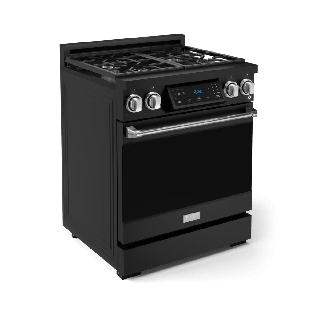 Thor Kitchen RSG30BSS 30 Inch Professional Gas Range With Tilt Panel Touch Control In Matte Black/Stainless Steel Gordon Ramsay Series - Rsg30B-Ss - Image 3
