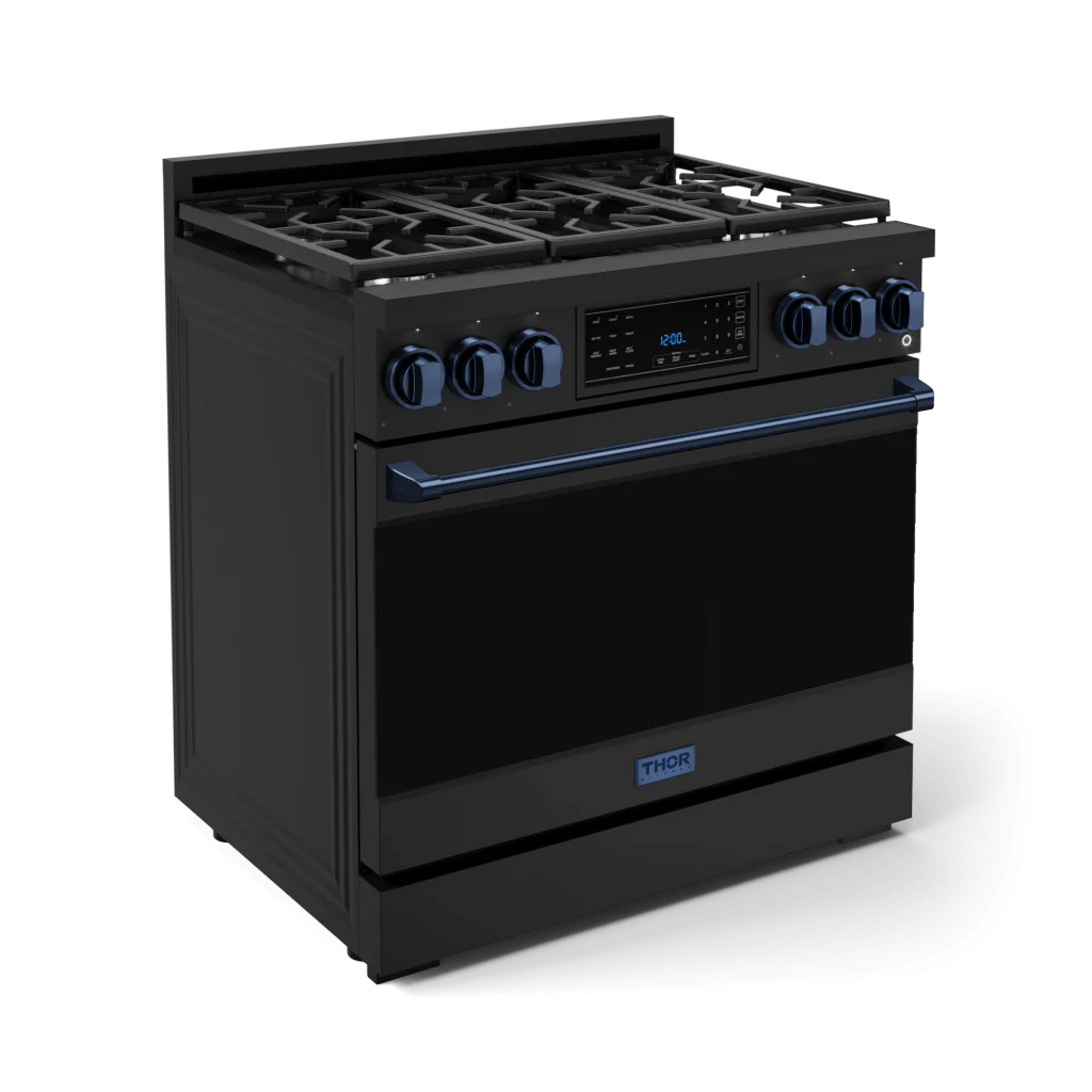Thor Kitchen RSG36BLPBLU 36 Inch Professional Lp Range With Tilt Panel Touch Control In Stainless Black/Blue Gordon Ramsay Series - Rsg36Blp-Blu - Image 3
