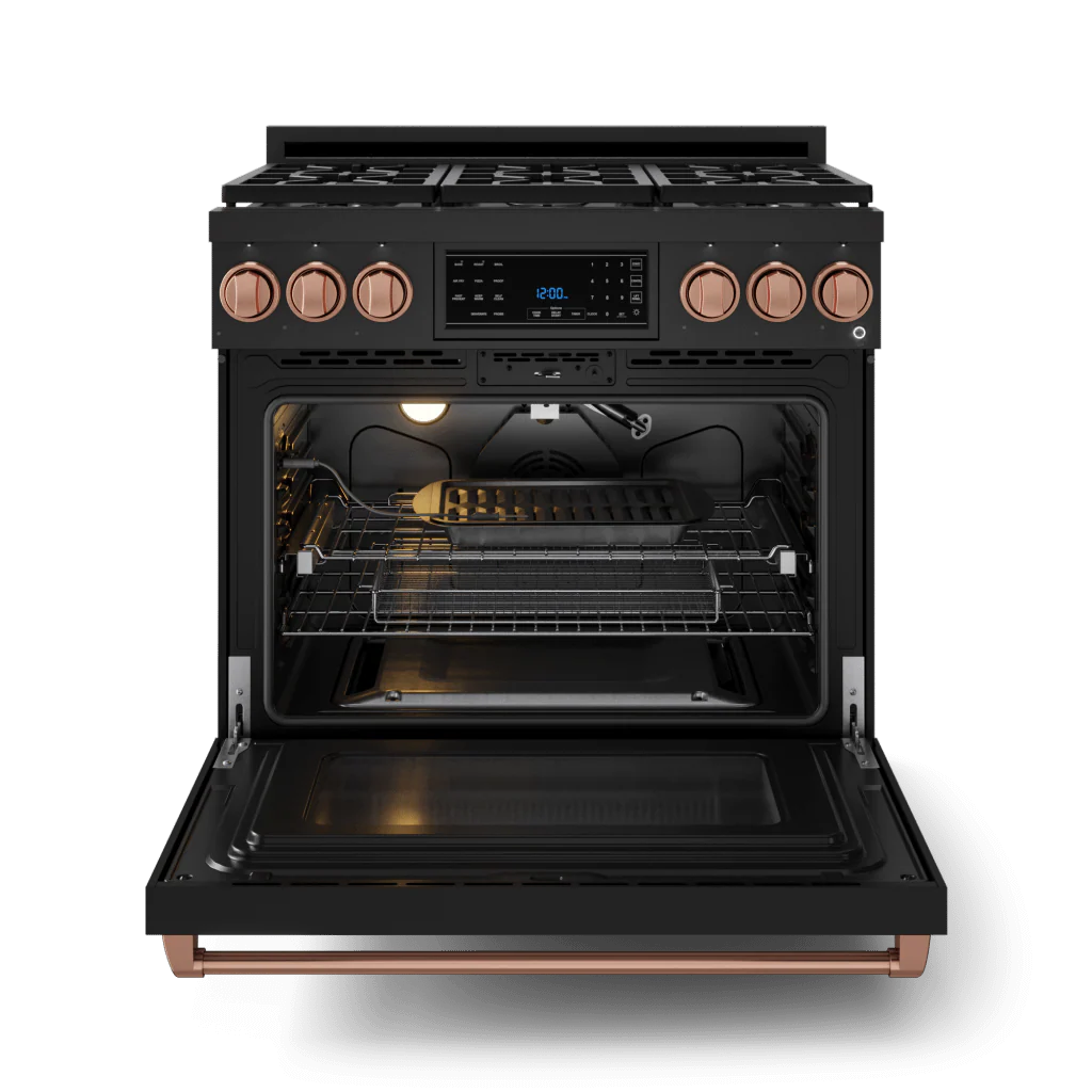 Thor Kitchen RSG36BLPRSG 36 Inch Professional Lp Range With Tilt Panel Touch Control In Black/Rose Gold Gordon Ramsay Series - Rsg36Blp-Rsg - Image 2