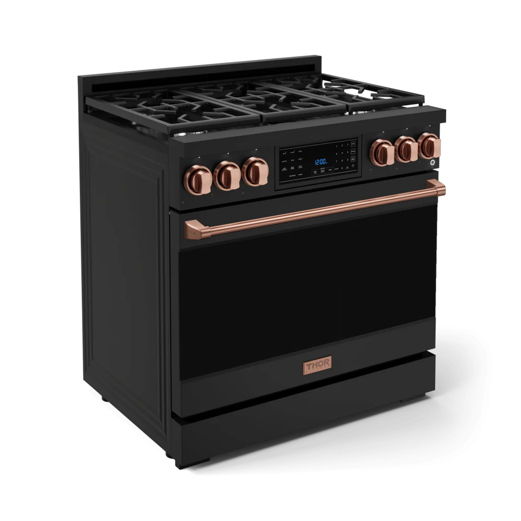 Thor Kitchen RSG36BLPRSG 36 Inch Professional Lp Range With Tilt Panel Touch Control In Black/Rose Gold Gordon Ramsay Series - Rsg36Blp-Rsg - Image 3