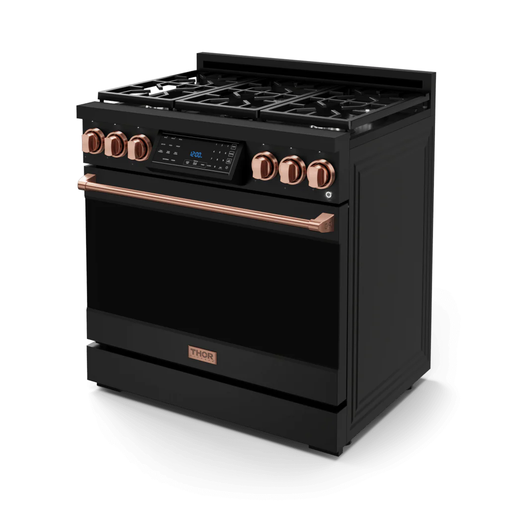 Thor Kitchen RSG36BRSG 36 Inch Professional Gas Range With Tilt Panel Touch Control In Black/Rose Gold Gordon Ramsay Series - Rsg36B-Rsg - Image 4