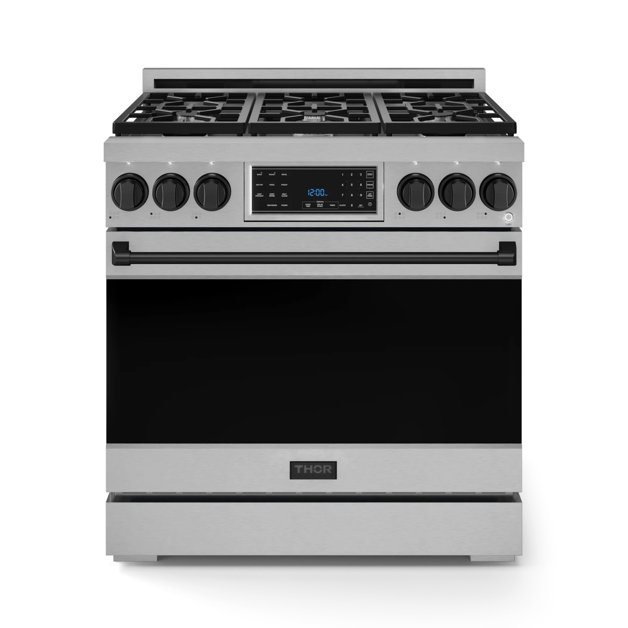 Thor Kitchen RSG36LPBLK 36 Inch Professional Lp Range With Tilt Panel Touch Control In Stainless Steel/Black Gordon Ramsay Series - Rsg36Lp-Blk