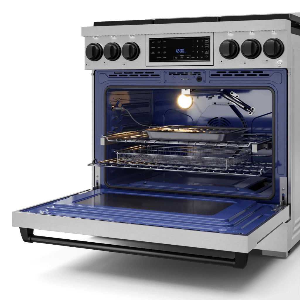 Thor Kitchen RSG36LPBLK 36 Inch Professional Lp Range With Tilt Panel Touch Control In Stainless Steel/Black Gordon Ramsay Series - Rsg36Lp-Blk - Image 5