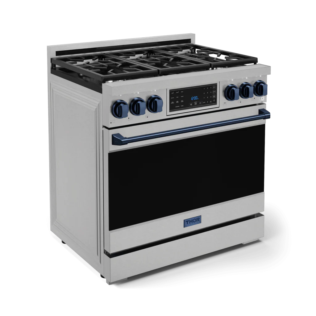 Thor Kitchen RSG36LPBLU 36 Inch Professional Lp Range With Tilt Panel Touch Control In Stainless Steel/Blue Gordon Ramsay Series - Rsg36Lp-Blu - Image 3