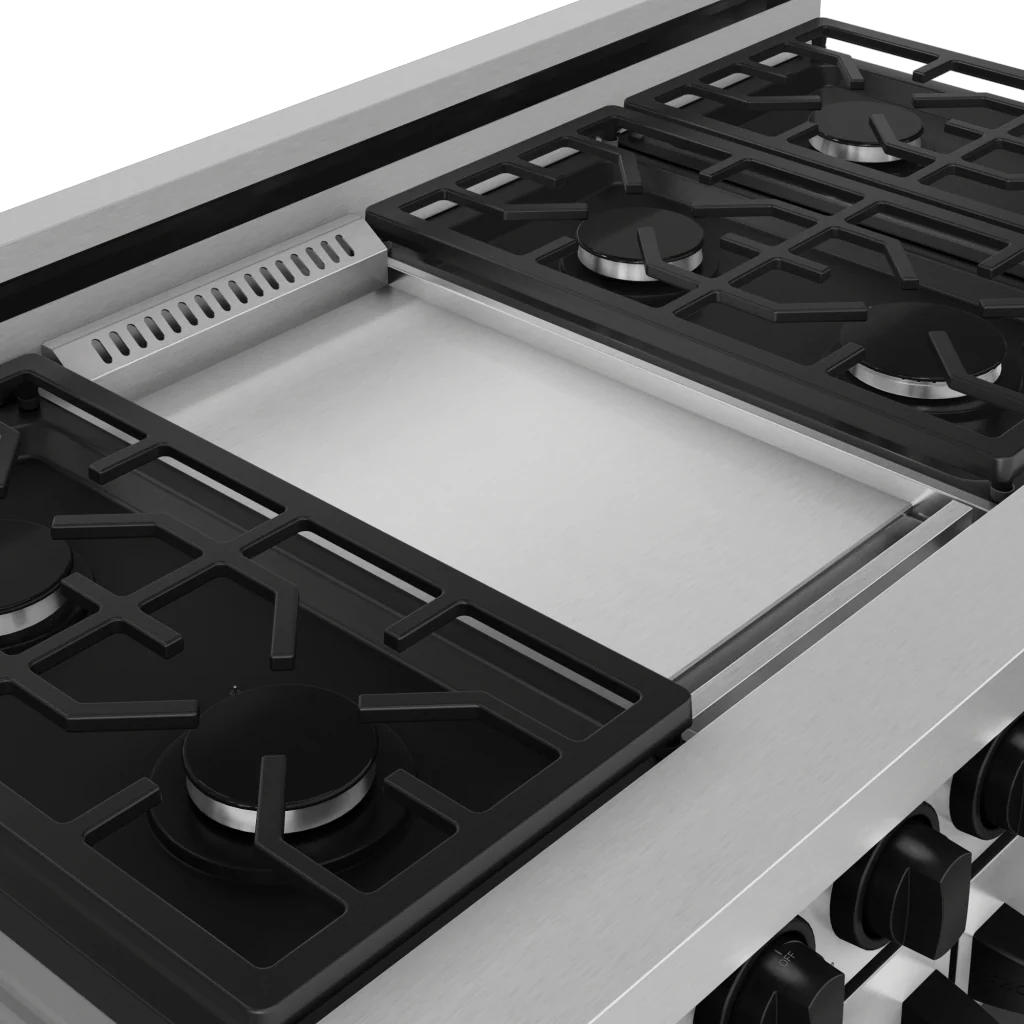 Thor Kitchen RSG48EBLK 48 Inch Professional Gas Range With Pro-Style Knobs In Stainless Steel/Black Gordon Ramsay Series - Rsg48E-Blk - Image 6