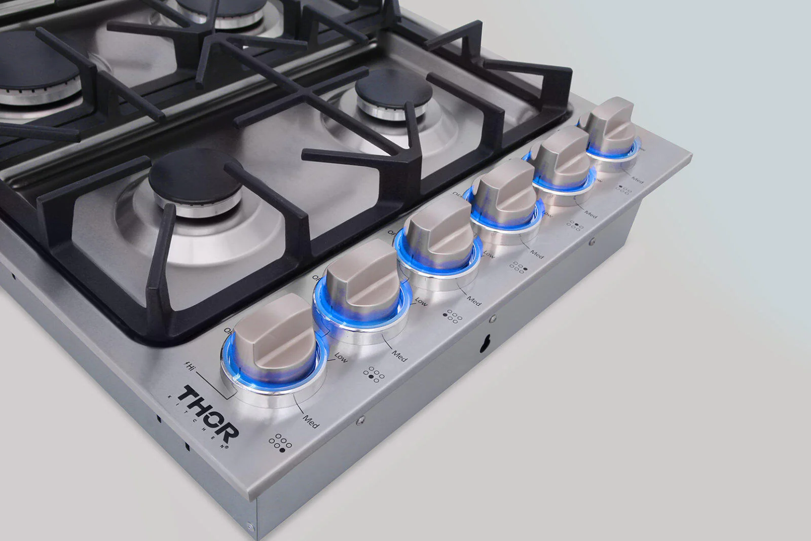 Thor Kitchen TGC3601 36 Inch Professional Drop-In Gas Cooktop With Six Burners In Stainless Steel - Image 3