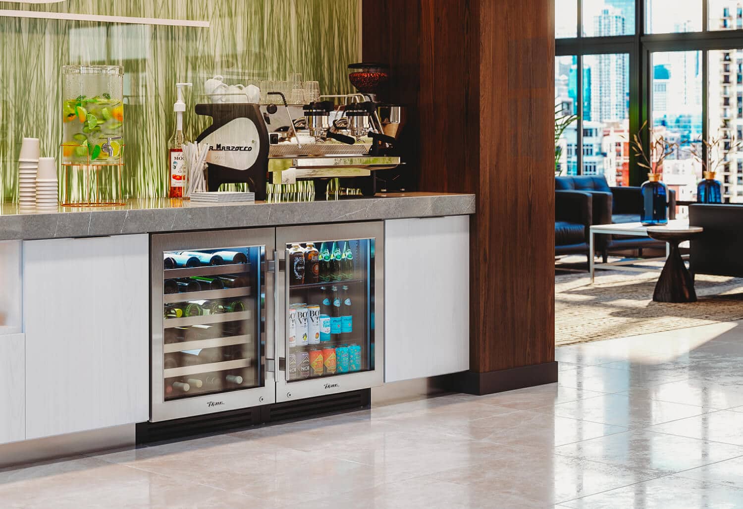True Residential TURADA24DAO 24 Inch Overlay Panel Door Ada Height Undercounter Refrigerator Drawer - Image 2