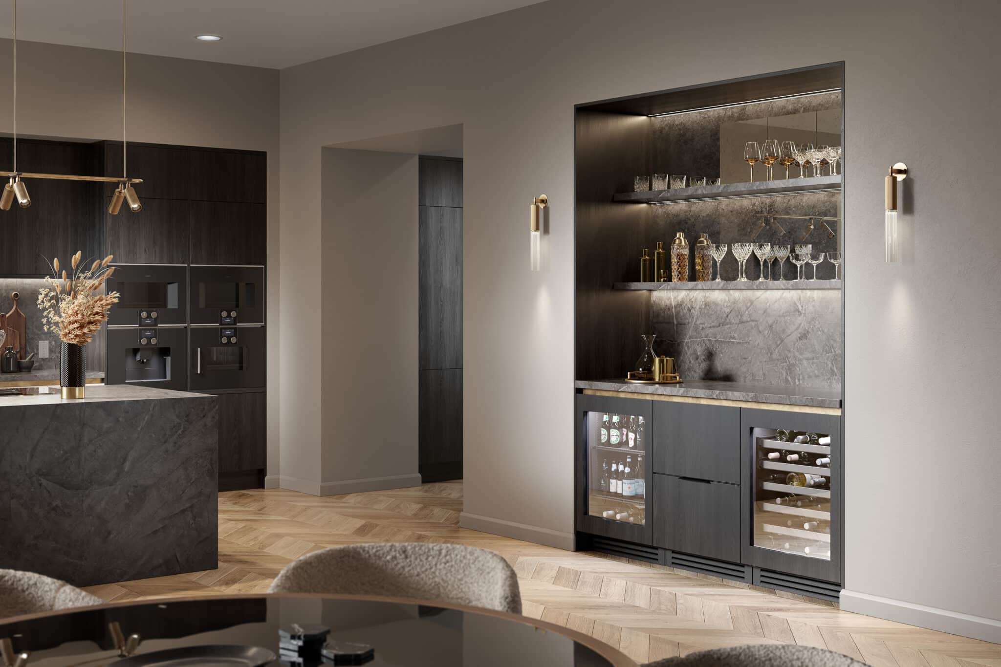 True Residential TUWADA24LSAO 24 Inch Single Zone Overlay Panel Door Left Hinge Ada Height Undercounter Wine Cabinet - Image 4