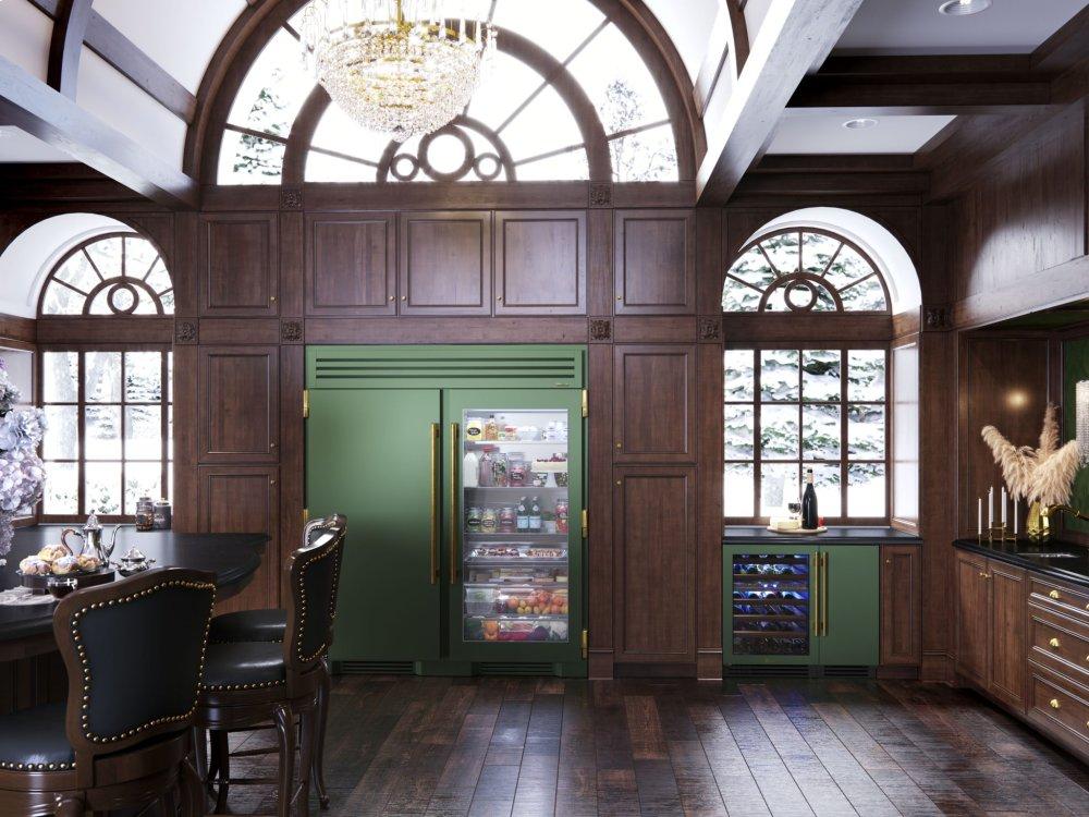 True Residential TWC24DZLOGC 24 Inch Dual Zone Overlay Glass Door Left Hinge Undercounter Wine Cabinet - Image 5