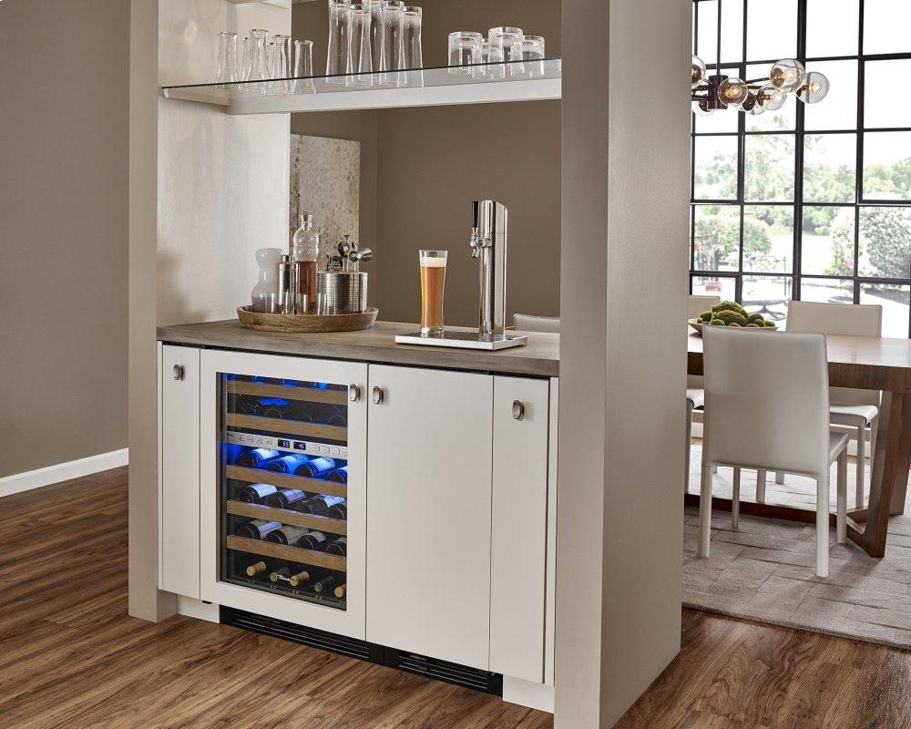 True Residential TWC24DZROGC 24 Inch Dual Zone Overlay Glass Door Right Hinge Undercounter Wine Cabinet - Image 6