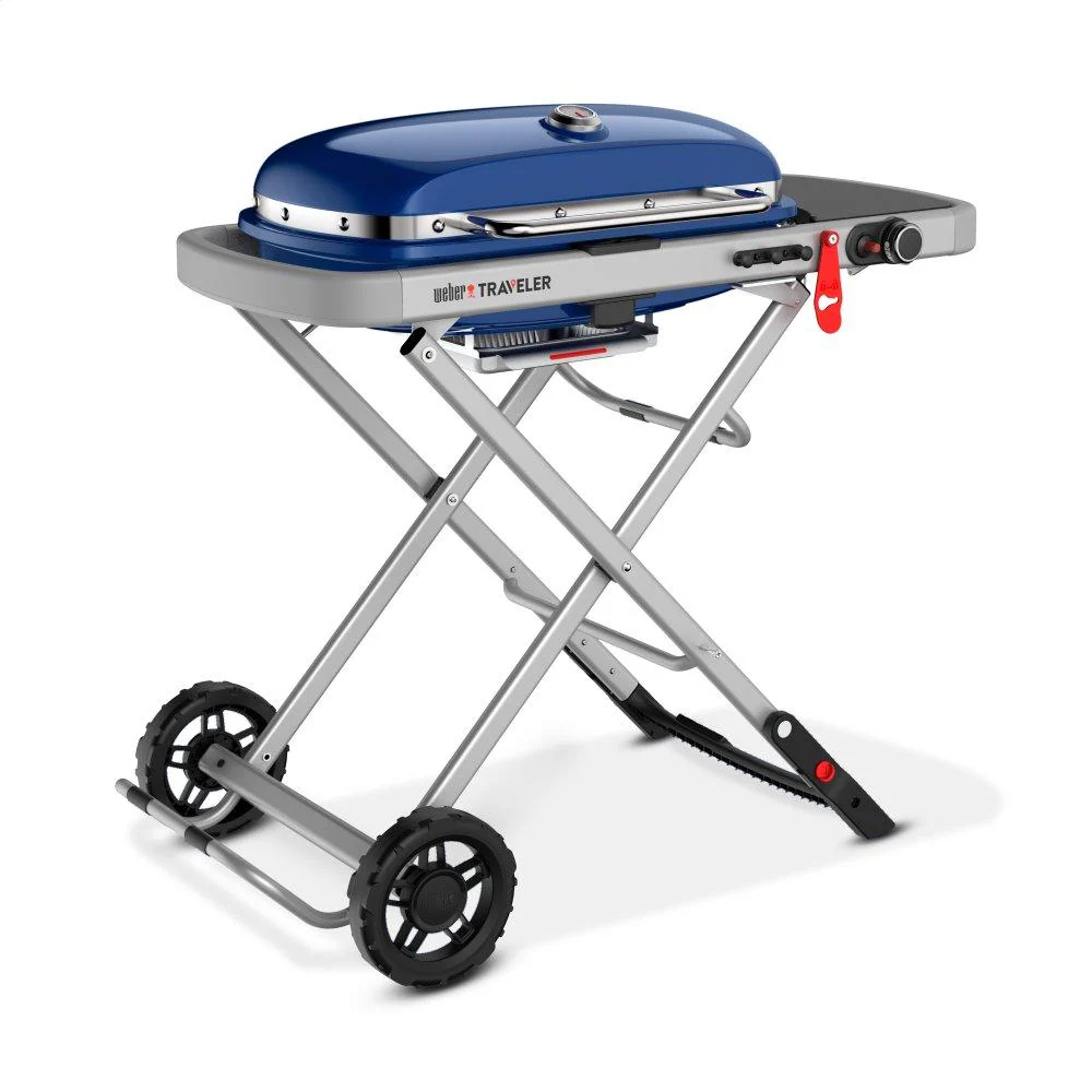 Weber 9020001 Weber Traveler Portable Gas Grill - Deep Ocean Blue - Image 3