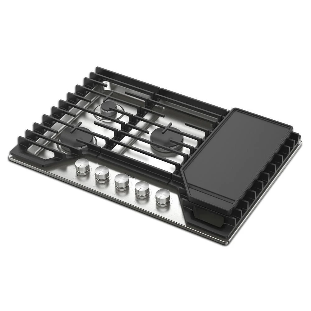 Whirlpool WCGK7530PS 30-Inch Gas Cooktop With 2-In-1 Hinged Grate To Griddle - Image 13