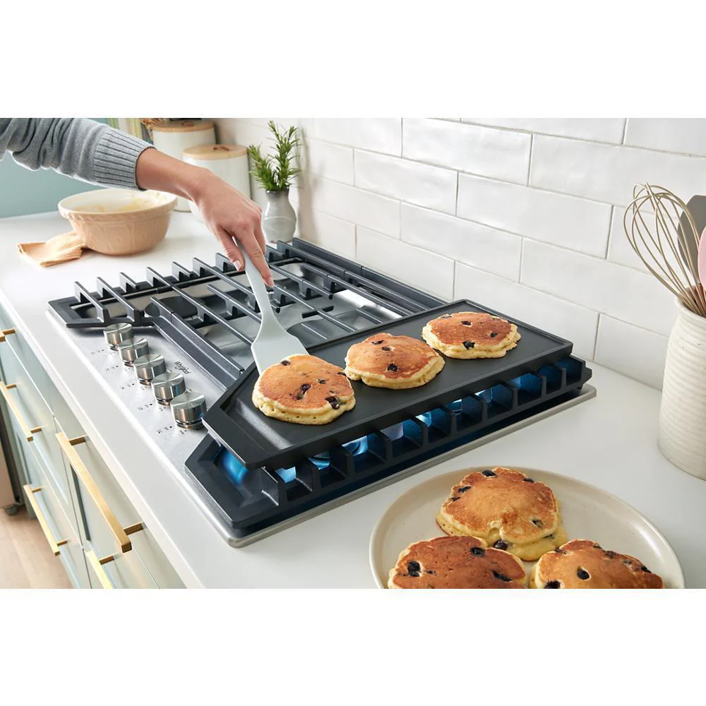 Whirlpool WCGK7530PS 30-Inch Gas Cooktop With 2-In-1 Hinged Grate To Griddle - Image 19