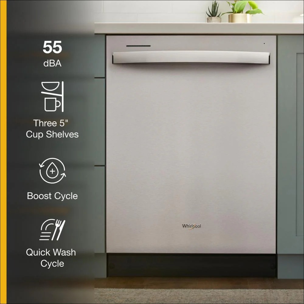 Whirlpool WDT540HAMZ 55 Dba Fingerprint Resistant Quiet Dishwasher With Boost Cycle - Image 4