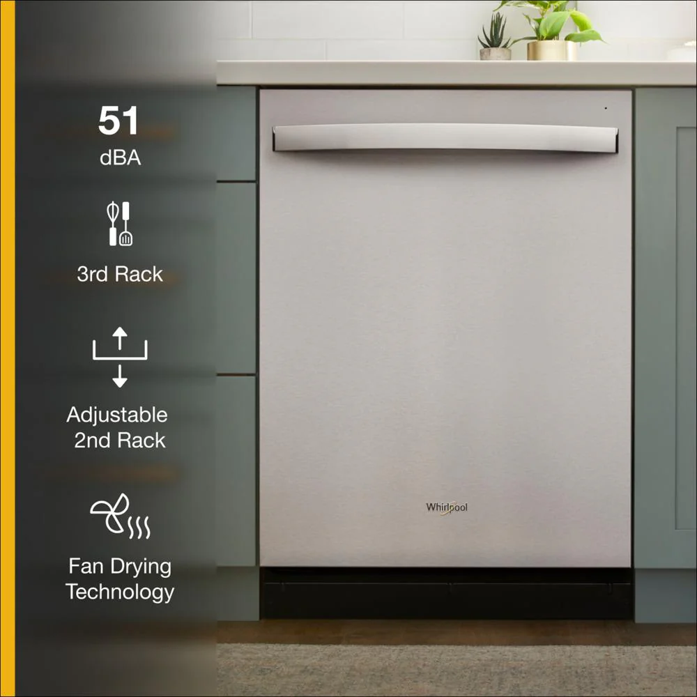 Whirlpool WDT730HAMZ 51 Dba Quiet Dishwasher With 3Rd Rack - Image 4