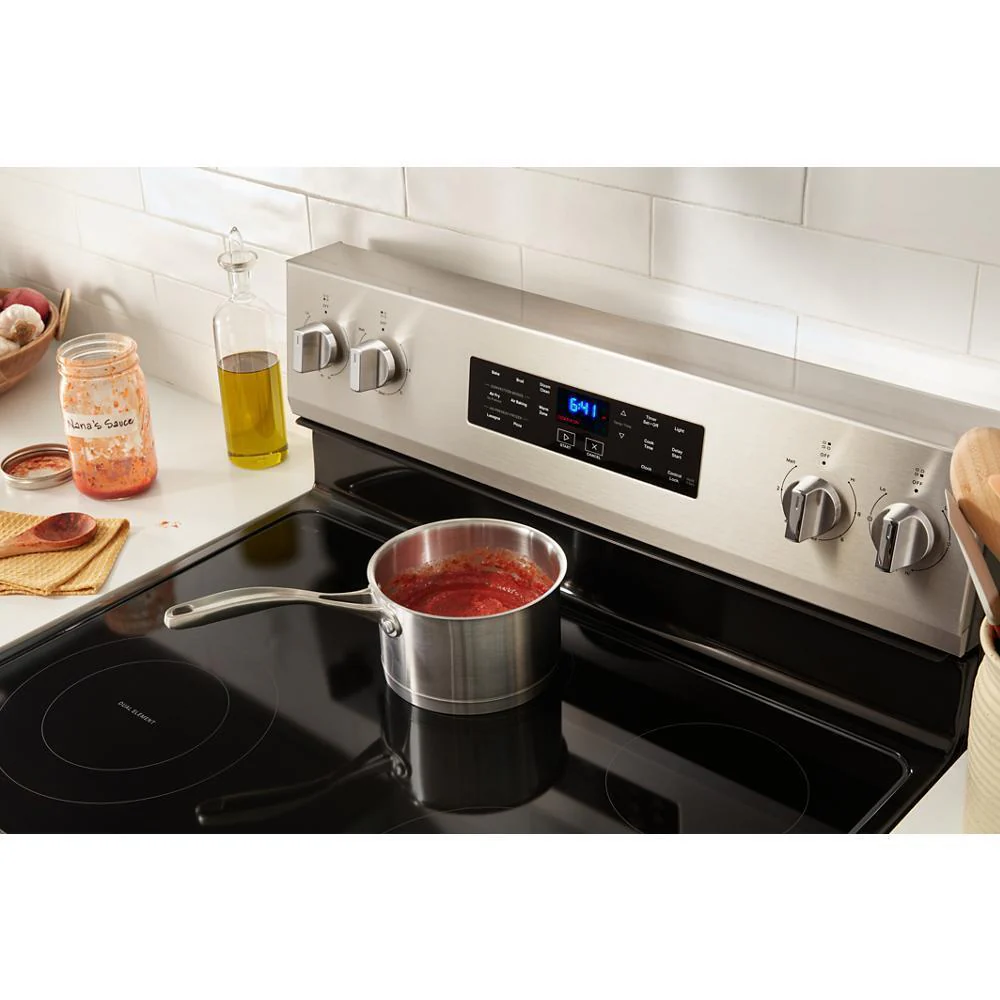Whirlpool WFES4530SV 30-Inch Electric Range With Air Cooking Technology And Steam Clean - Image 10