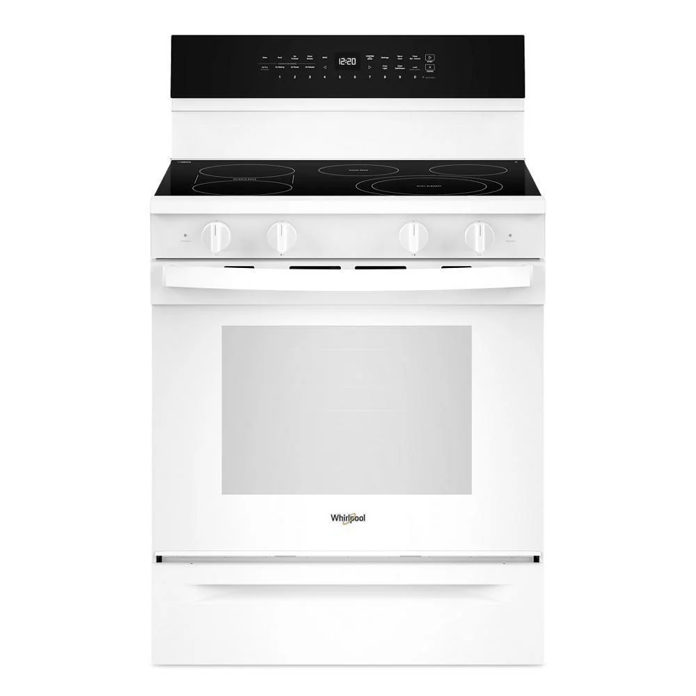 Whirlpool WFES7530RW 30-Inch Smart Electric Smart Range With Air Cooking Technology, No Preheat Air Fry, High Speed Preheat Oven, Wipeclean™ Coating, And Steam/Self Clean