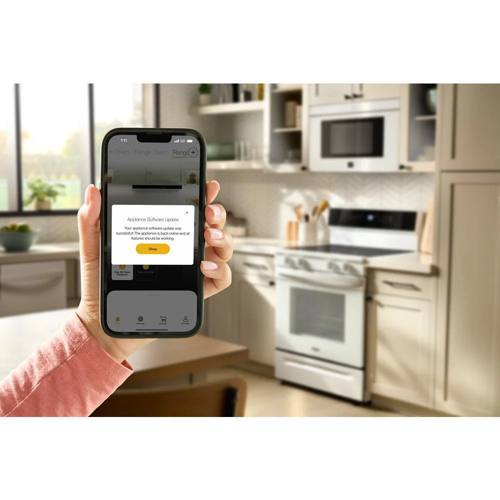 Whirlpool WFES7530RW 30-Inch Smart Electric Smart Range With Air Cooking Technology, No Preheat Air Fry, High Speed Preheat Oven, Wipeclean™ Coating, And Steam/Self Clean - Image 5