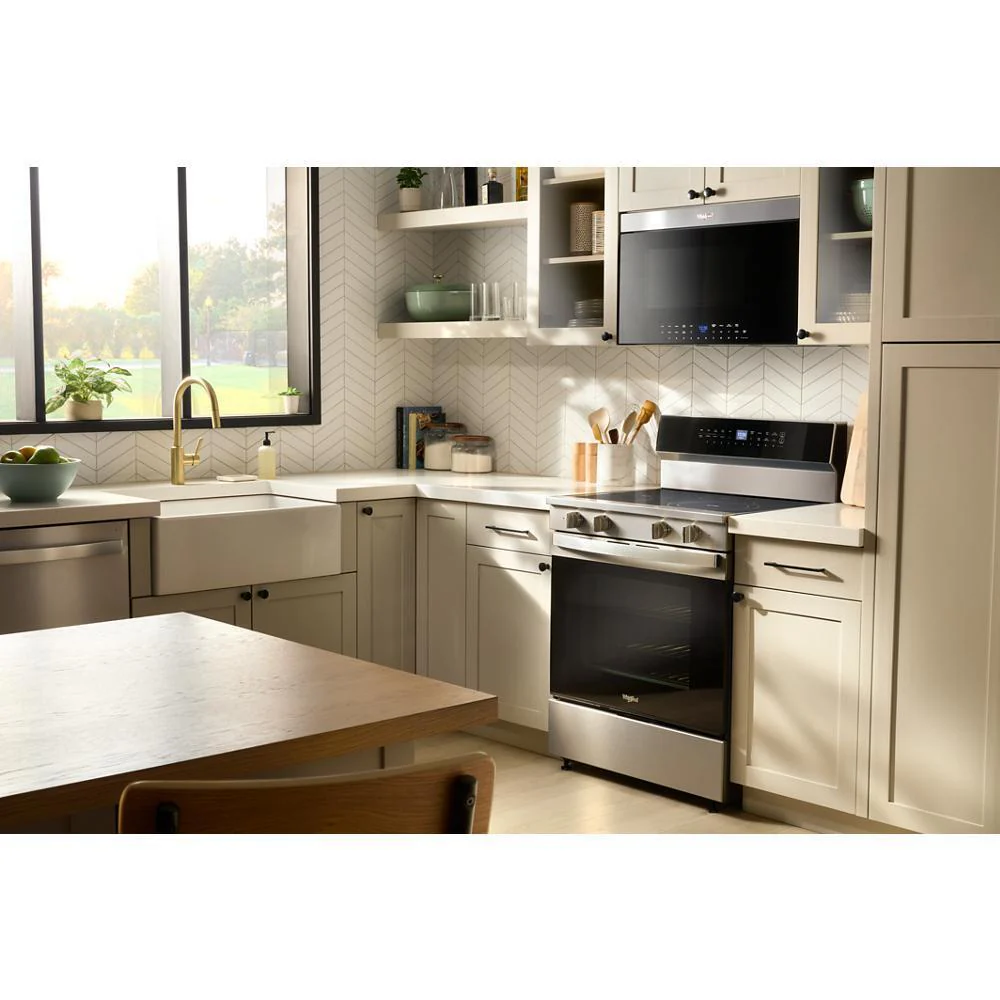 Whirlpool WFES7530RZ 30-Inch Smart Electric Smart Range With Air Cooking Technology, No Preheat Air Fry, High Speed Preheat Oven, Wipeclean™ Coating, And Steam/Self Clean - Image 3