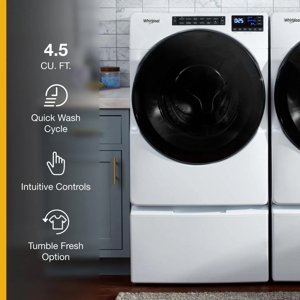 Whirlpool WFW5605MW 4.5 Cu. Ft. Front Load Washer With Quick Wash Cycle - Image 4
