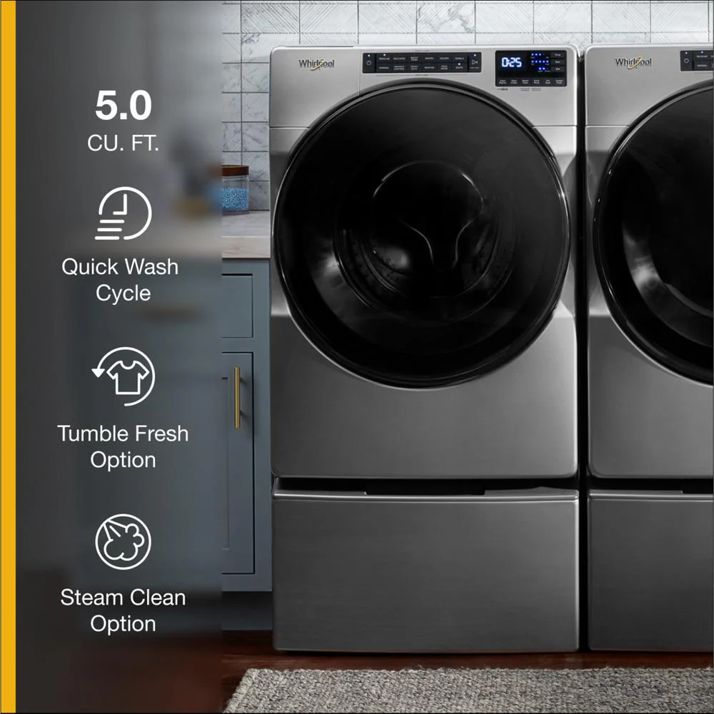 Whirlpool WFW6605MC 5.0 Cu. Ft. Front Load Washer With Quick Wash Cycle - Image 4