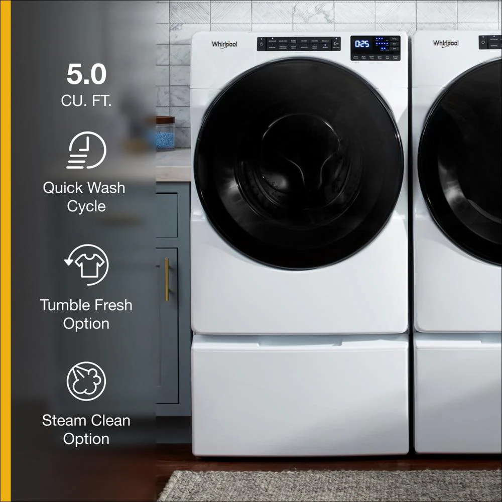 Whirlpool WFW6605MW 5.0 Cu. Ft. Front Load Washer With Quick Wash Cycle - Image 4