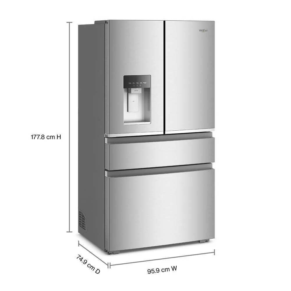 Whirlpool WRMC5036RZ 36-Inch Wide True Counter Depth 4-Door French Door Refrigerator - 22 Cu. Ft. - Image 5