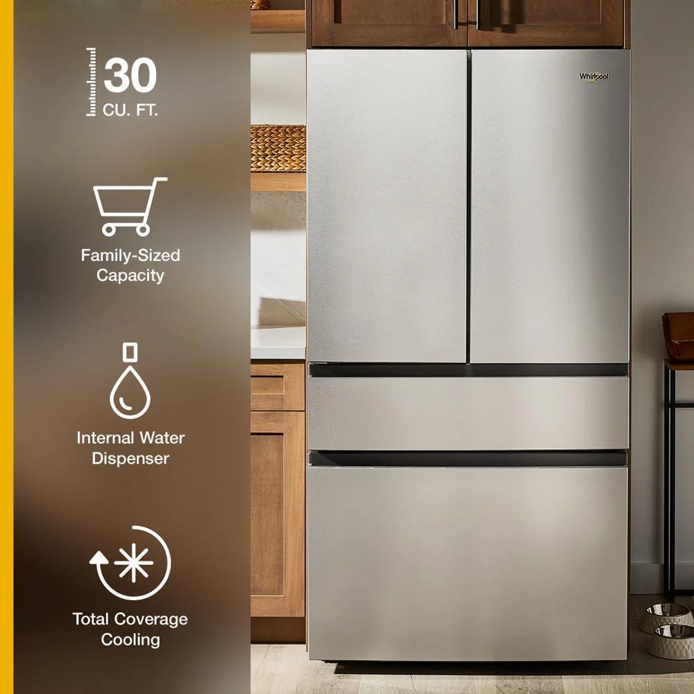 Whirlpool WRMF3336SW Whirlpool® 30 Cu. Ft. Family-Sized Capacity French Door Refrigerator With Flexible Temperature Drawer - Image 5