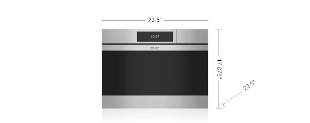 Wolf CSO2450CMS 24" M Series Contemporary Stainless Steel Handleless Convection Steam Oven - Image 3