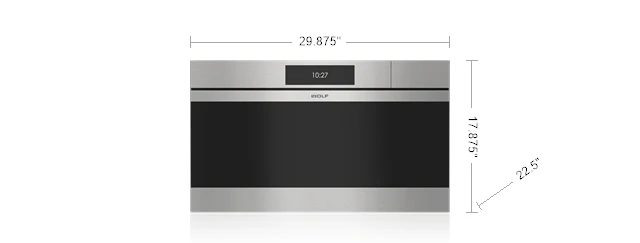 Wolf CSO3050CMS 30" M Series Contemporary Stainless Steel Handleless Convection Steam Oven - Image 2