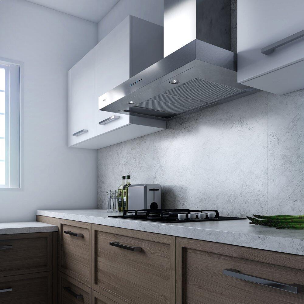 Xo Appliance XOR24SC 24" 600/395 Cfm Sleek Contemporary Italian Made Wall Mount Hood Stainless - Image 2