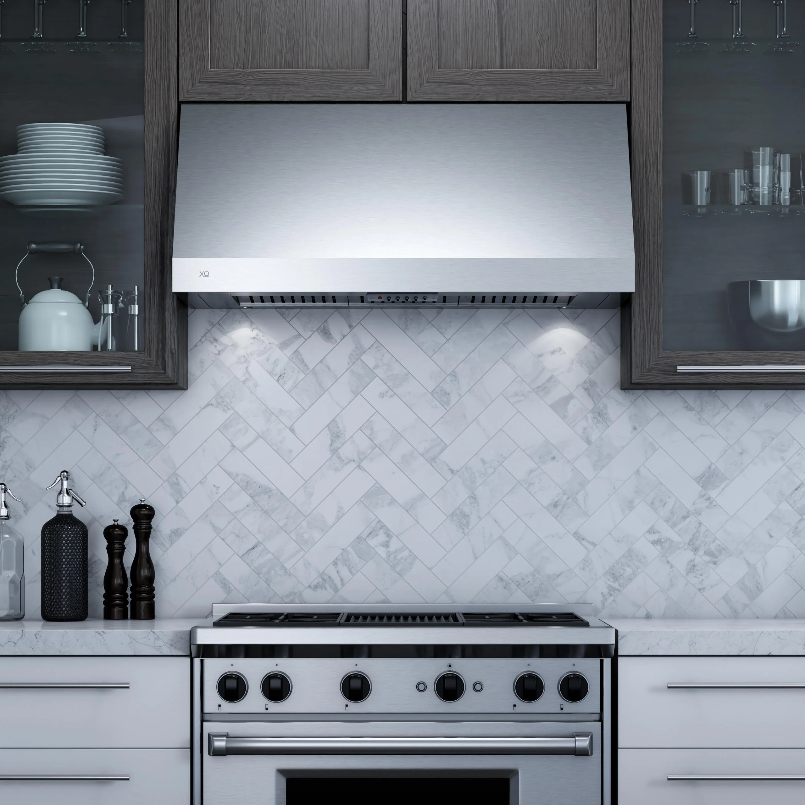 Xo Appliance XOT1848SC New! 48In Ccc 600/395 Cfm Pro Wall Hood Ss - Image 3