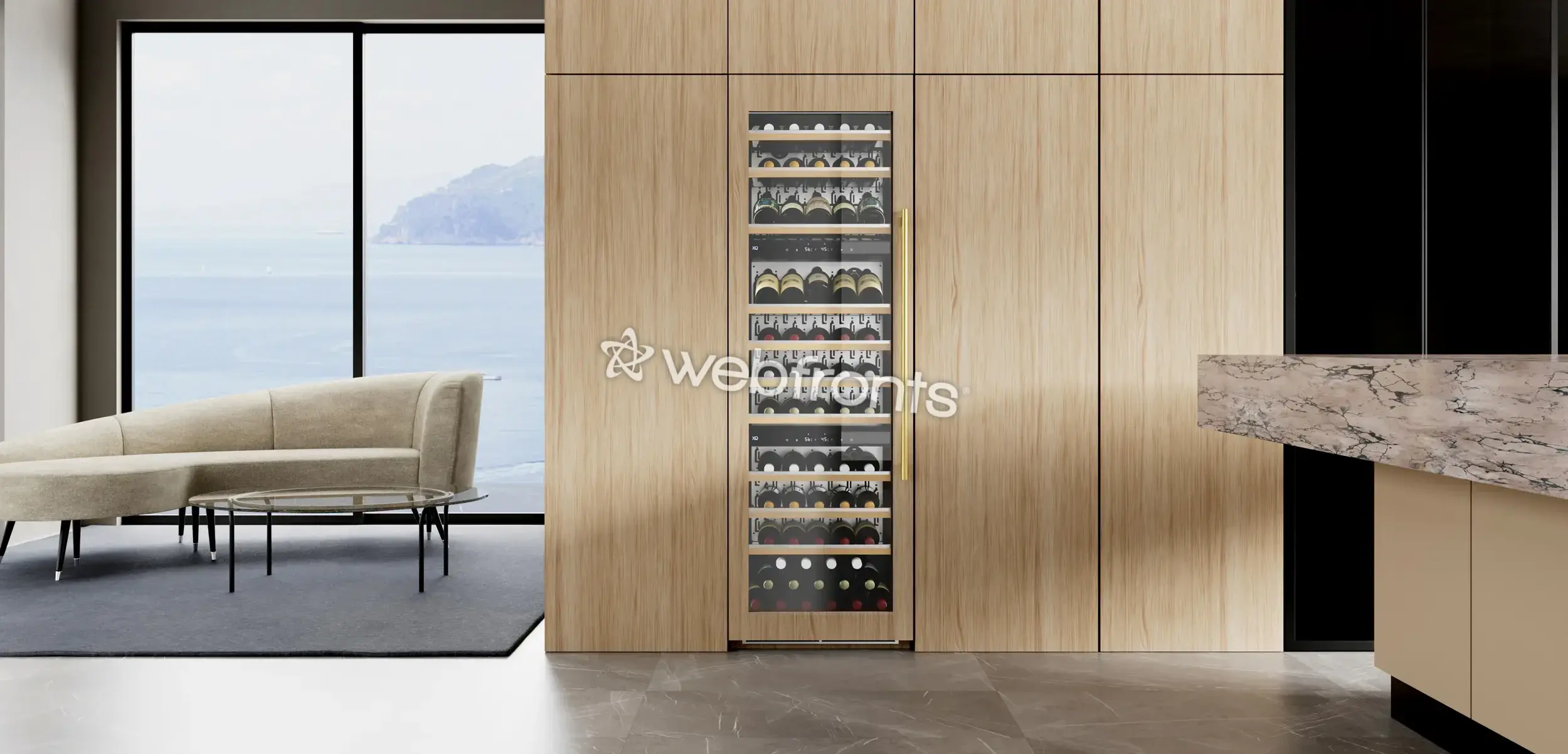 Xo Appliance XOU2470WTZGO Tall Built-In 3 Zone Wine Overlay Glass (Fits 24" X 70In - 84In Opening) - Image 5