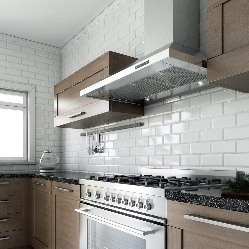 Xo Appliance XOV36SC 36" 600/395 Cfm Italian Made Wall Chimney Range Hood Stainless - Image 2