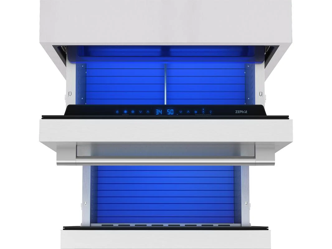 Zephyr PRRD24C2ASOD 24" Outdoor Dual Zone Refrigerator Drawers - Image 4