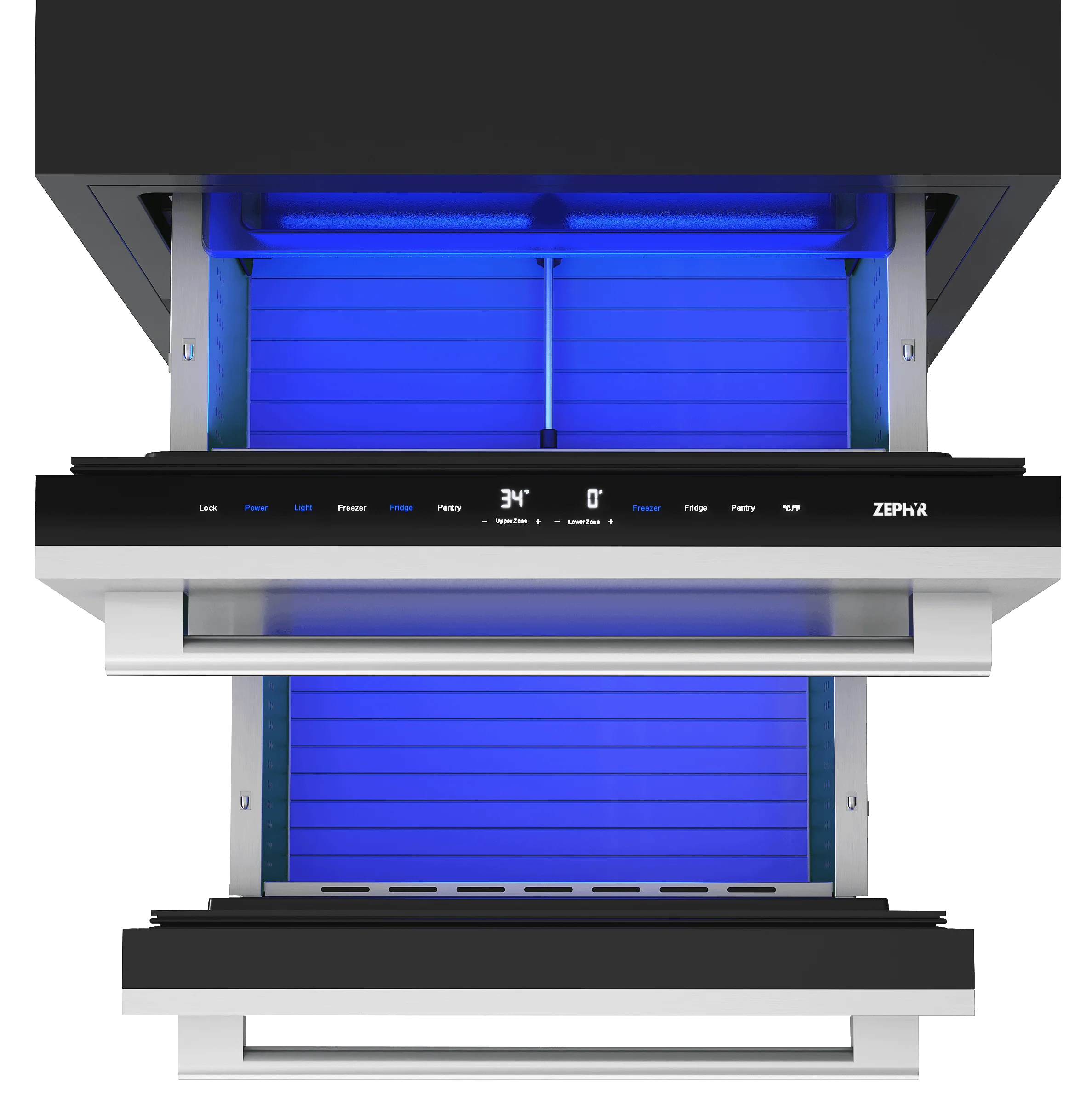 Zephyr PRRFD24C2AS Presrv Refrigerator Freezer Drawers, 24In, Ss - Image 3