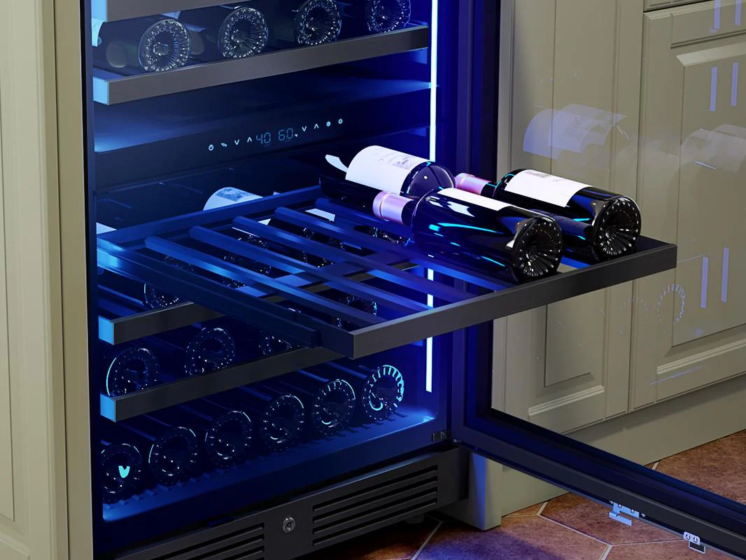 Zephyr PRW24C02CBSG 24" Black Stainless Dual Zone Wine Cooler - Image 5