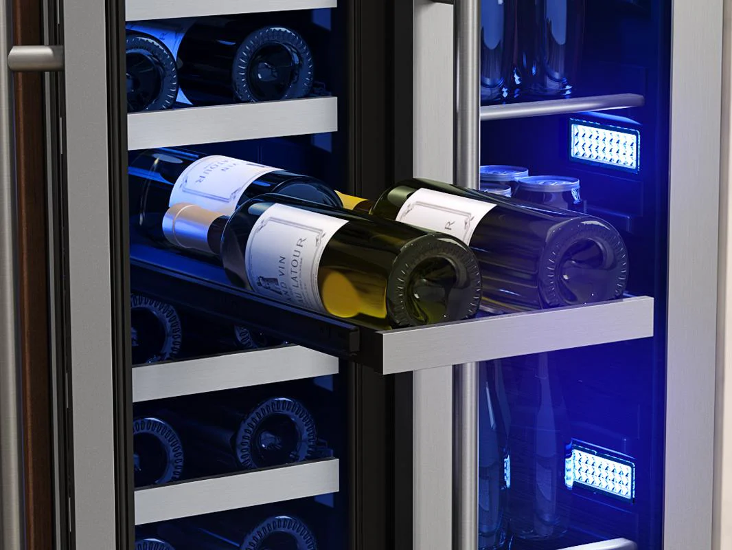 Zephyr PRWB24C32CG 24" French Door Dual Zone Wine & Beverage Cooler - Image 4